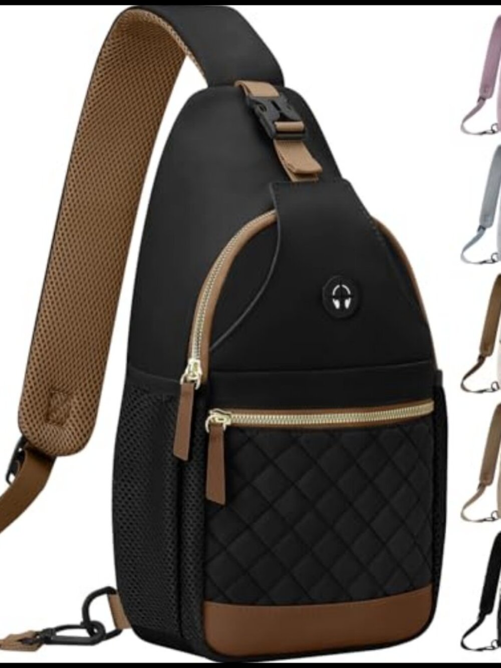 Vankor Hands-Free Crossbody Sling Bag Water Repellent Polyester Travel
